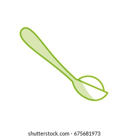 spoon with sugar powder