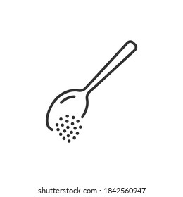 Spoon sugar powder icon isolated on white background. Vector illustration