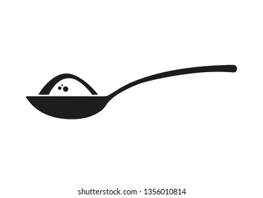 Spoon With Sugar, Salt, Flour Or Other Ingredient Icon