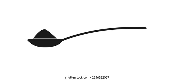 Spoon with sugar, salt, flour or other ingredient icon
