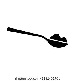 Spoon with sugar or salt icon vector or trendy design