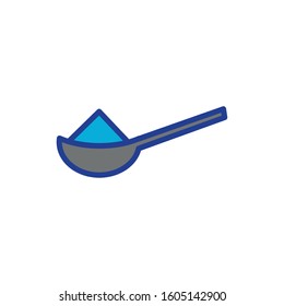 spoon with sugar sweet icon vector illustration design
