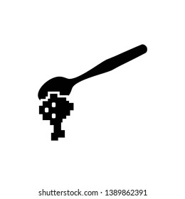 spoon with sugar symbol icon template