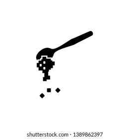 spoon with sugar symbol icon template