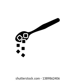 spoon with sugar symbol icon template