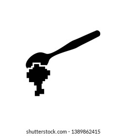 spoon with sugar symbol icon template