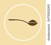 Spoon with sugar trendy logo beautiful abstract art vector illustration colorful background