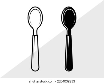 Spoon SVG Printable Vector Illustration