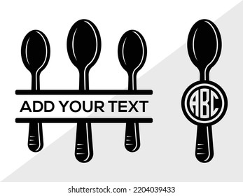 Spoon SVG Printable Vector Illustration
