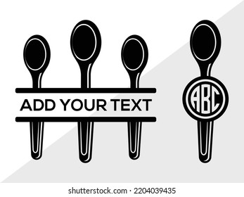 Spoon SVG Printable Vector Illustration