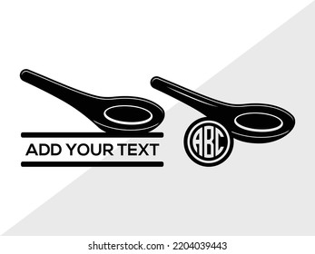 Spoon SVG Printable Vector Illustration