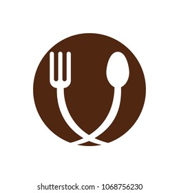 spoon symbol. fork icon. restaurant logo. vector eps 10.