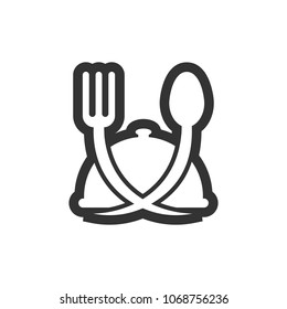 spoon symbol. fork icon. restaurant logo. vector eps 10.