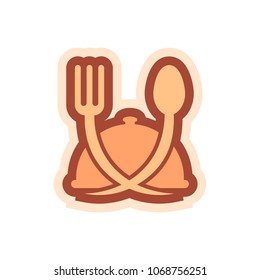 spoon symbol. fork icon. restaurant logo. vector eps 10.