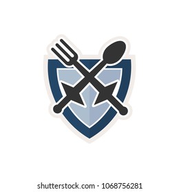 spoon symbol. fork icon. restaurant logo. vector eps 10.