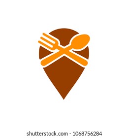 spoon symbol. fork icon. restaurant logo. vector eps 10.