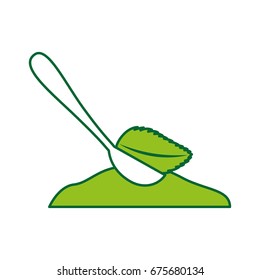 spoon with tea leaf product icon