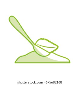 spoon with tea leaf product icon