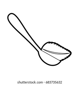 spoon with tea leaf product icon