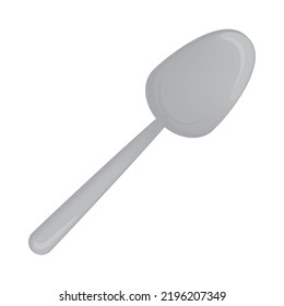 spoon utensil icon flat isolated