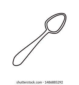 spoon utensil on white background