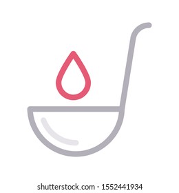 spoon vector colour line icon