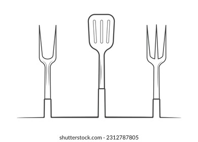 Spoon Vector, Cooking Spoon, Restaurant Equipment, Cooking Equipment, Clip Art, Utensil vector, Silhouette, Fork SVG, Cooking Fork Silhouette, illustration
