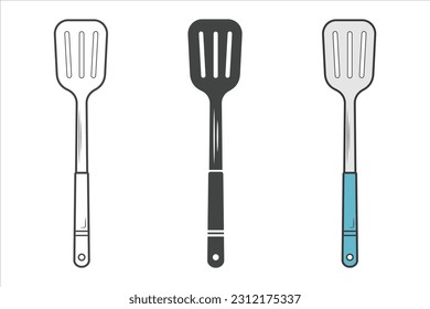 Spoon Vector, Cooking Spoon Silhouette, Restaurant Equipment, Cooking Equipment, Clip Art, Utensil, Silhouette, Spoon illustration
