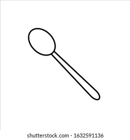 Spoon vector icon. Spoon flat sign design. Spoon symbol pictogram
