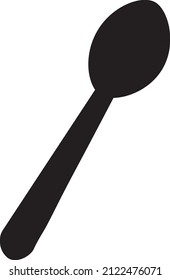 Ilustración de icono del vector de cuchara sobre fondo blanco..eps