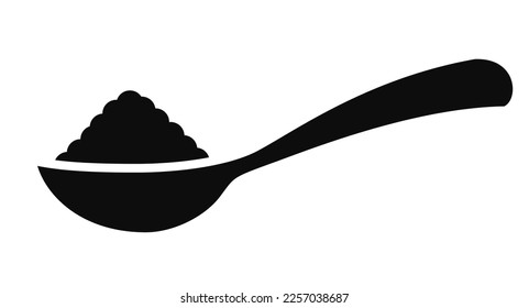 Spoon vector icon isolated on white background, spoon flat illustration