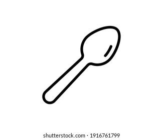 Spoon vector icon. Lunch,dinner symbol. Flat vector sign isolated on white background. Simple vector illustration for graphic and web design