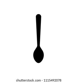 Spoon vector icon, restaurant symbol. Simple, flat design for web or mobile app