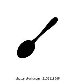spoon vector icon. white background.