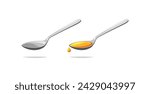 Spoon vector isolated on white background.