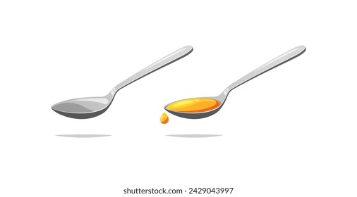 Spoon vector isolated on white background.