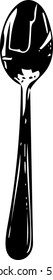 Spoon vector isolated on a white background.
