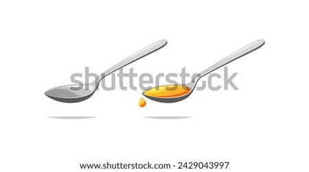 Spoon vector isolated on white background.