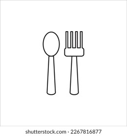spoon vector line new icon