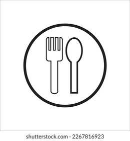 icono nuevo de línea vectorial de cuchara