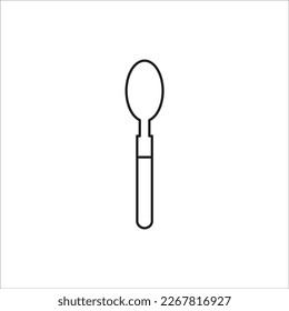 spoon vector line new icon