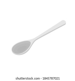 Spoon vector. Spoon on white background.