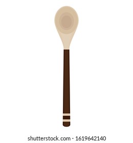 Spoon vector. Wood Spoon on white background.