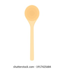 Spoon vector. Wood Spoon on white background.