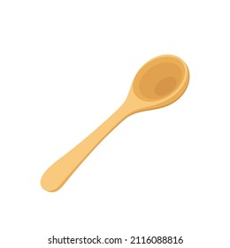 Spoon Vector Wood Spoon On White Stock Vector (Royalty Free) 2116088816 ...