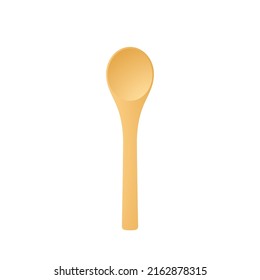 Spoon vector. Wood Spoon on white background.