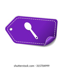Spoon Violet Vector Icon Design