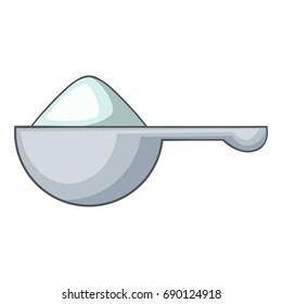 Spoon of washing powder icon. Cartoon illustration of spoon of washing powder vector icon for web design