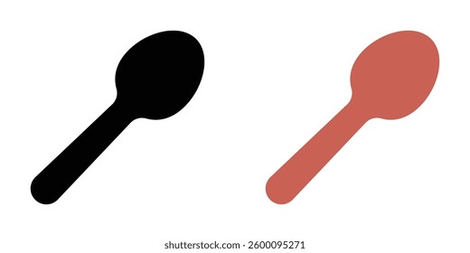 Spoon web vector icons set