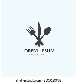 vector de logotipo de icono de cuchara, horquilla y cuchillo